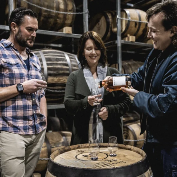 couple whiskey tasting